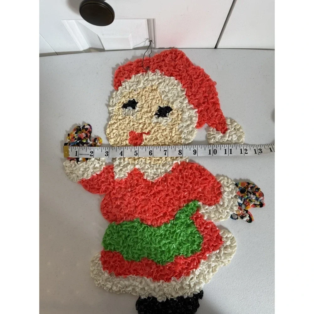 Vintage 1970s melted plastic popcorn christmas Elf decoration